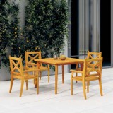 vidaXL Set mobilier de grădină, 5 piese, lemn masiv de acacia 3058002