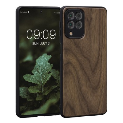Husa Kwmobile pentru Samsung Galaxy M53 5G, Lemn, Maro, 57993.18 foto