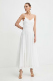 Marella rochie culoarea alb, maxi, evazati, 2413221462200