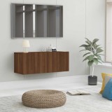 VidaXL Comodă TV, stejar maro, 80x30x30 cm, lemn prelucrat