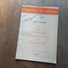 PE URMELE RAZBOIULUI IN MOLDOVA - GEO BOGZA ,1945