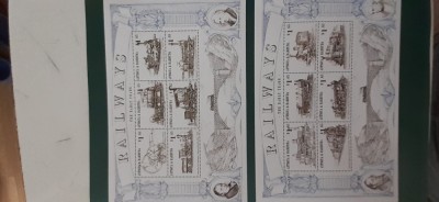 Antigua-Barbuda-tranport,locomotive ,trenuri-serie completa in 2 KLB-nestampilate MNH-(T2) foto
