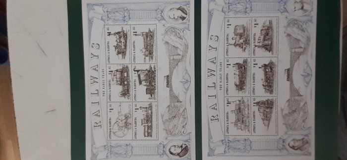 Antigua-Barbuda-tranport,locomotive ,trenuri-serie completa in 2 KLB-nestampilate MNH-(T2)