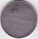 Medalie argint Germania 500 Grossdieselmotoren Augsburg 1949-1959
