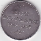 Medalie argint Germania 500 Grossdieselmotoren Augsburg 1949-1959, Europa