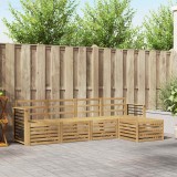vidaXL Set de canapele de exterior 5 pcs Alb Lemn Solid de Acacia 3391684