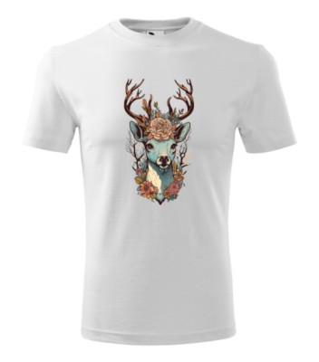 Tricou Personalizat - Cerb Floral Artistic foto