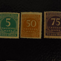 Timbre Germania timbre deutsches reich - Cifre in cerc- completa-nestampilate