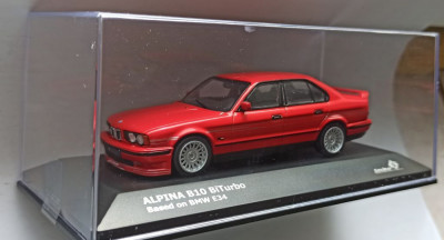 Macheta BMW E34 Alpina B10 BiTurbo Seria 5 1990 rosu- Solido 1/43 foto