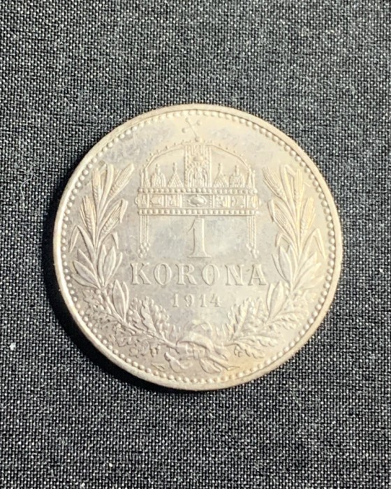 Moneda 1 coroana 1914 Austro Ungaria argint