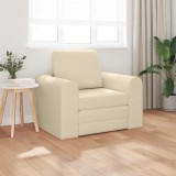 VidaXL Canapea Pat 2 &icirc;n 1 Crem 98x71x83 cm Material