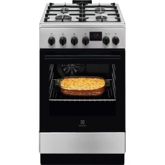 Aragaz Electrolux LKK540223X, SteamBake, AirFry, 4 arzatoare, Gaz + Electric, L 50 cm, Grill, inox