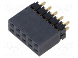 Conector şiruri pini tată 10 PIN 2,54mm aurit THT - SAMTEC