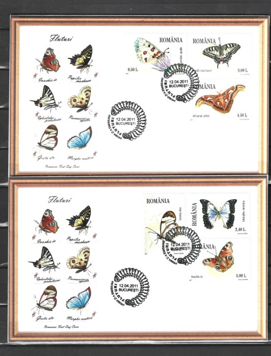 ROMANIA 2011 - FLUTURI - FDC - LP 1896