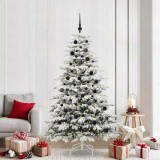 VidaXL Brad de Crăciun artificial cu ramuri articulare Alb 210 cm 3395650