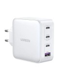INCARCATOR retea Ugreen, &quot;CD226&quot; Quick Charge, 100W GaN, 3 x USB Type-C 5V/3A, 1 x USB, alb &quot;15337&quot; (timbru verde 0.18 lei) - 6941876213375