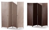Cumpara ieftin Set 2 paravane decorative bambus lemn maro 180 x 180 cm