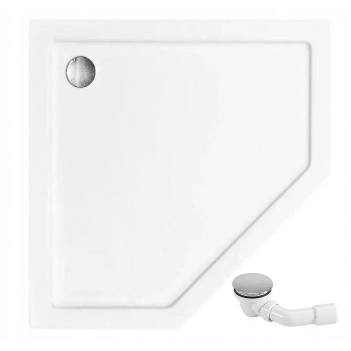 Cadita de dus Diamond 90x90 Alb