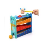 Circuit cu bile tip pista cu ciocanel cu bile, Hammer Game, jucarie educativa pentru copii, 6 pcs, 3+