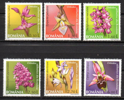 ROMANIA 2007, Flora, Orhidee salbatice LP 1758, MNH foto