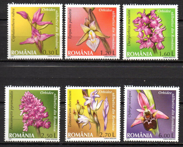 ROMANIA 2007, Flora, Orhidee salbatice LP 1758, MNH