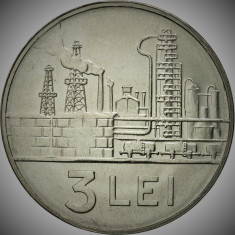 Moneda 3 LEI - RS ROMANIA, anul 1966 *cod 2004 --- UNC foto