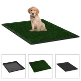 Toaleta animale companie tava &amp; gazon artificial 64x51x3cm WC GartenMobel Dekor, vidaXL