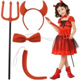 Costum diavolita rosu, set 4 piese, marime universala, Kruzzel
