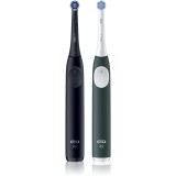 Oral-B iO2 periuta de dinti electrica pachet duo Matt Black &amp; Forest Green 1 buc