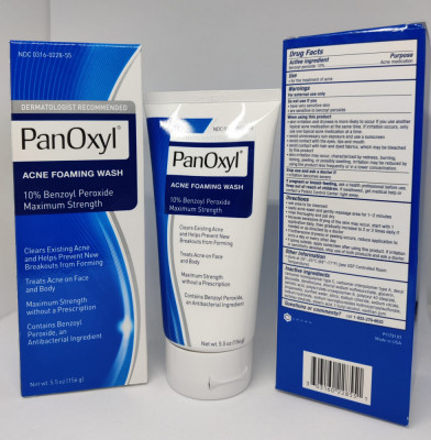 PanOxyl Benzoyl Peroxide 10% Gel curatare peroxid de benzoil 156gr foto