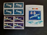 1981 - Zborul comun in cosmos romano-sovietic - serie (bloc de 4 ) + colita dantelata - LP1031 + LP1032