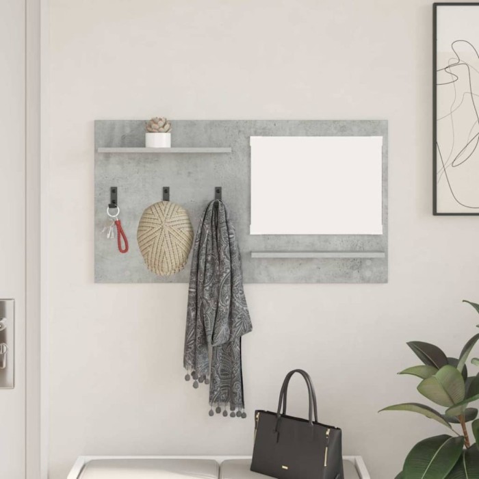 vidaXL Răcător de paltoane montat pe perete Gri beton 90 x 10 x 50 cm 874518