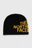 The North Face beanie cu două fețe culoarea negru, din tesatura neteda