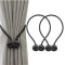 Set 2 clame magnetice pentru draperii, negru, 50 cm