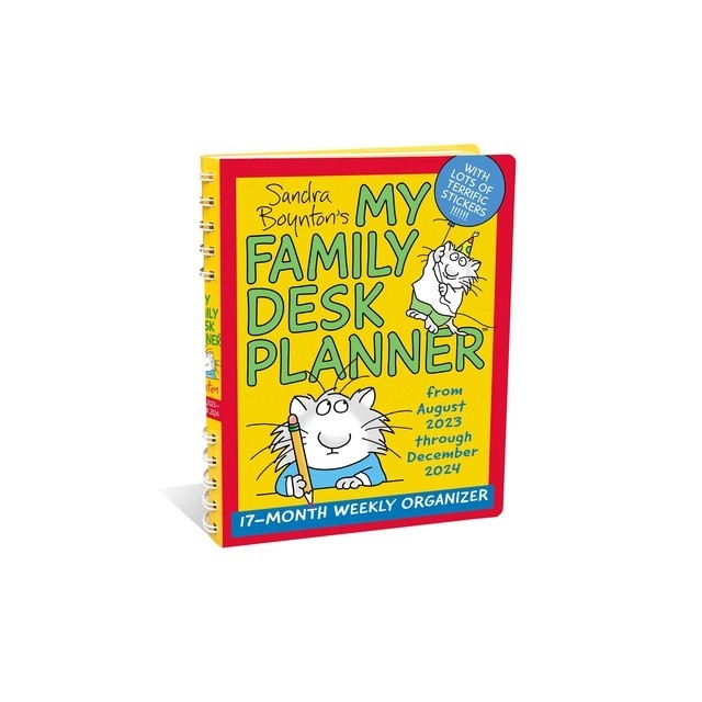 Sandra Boynton&#039;s My Family Desk Planner 17-Month 2023-2024 Weekly/Monthly Organi