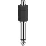 Adaptor Audio Hama 205188, Jack 6.3 mm/RCA, Negru