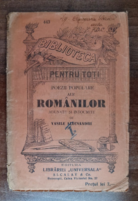 myh 622 - Biblioteca ptr toti - 443 - Poezii populare ale romanilor foto