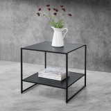 Masuta Dona 51 x 53 x 51 cm metal negru mat [en.casa] HausGarden Leisure, [en.casa]