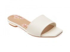 Papuci ALDO albi, AGNIS 100, din piele ecologica