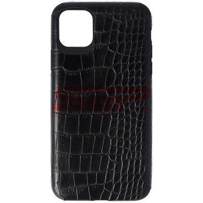 Toc TPU Leather Crocodile Apple iPhone 11 Pro Max Black foto