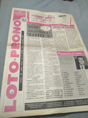 ZIAR LOTO-PRONO NR, 5 3 FEBROARIE 1992 foto