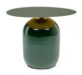 Cumpara ieftin Masuta cafea metal verde auriu Nalima &Oslash; 50 cm x 39.5 h