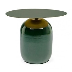 Masuta cafea metal verde auriu Nalima &Oslash; 50 cm x 39.5 h