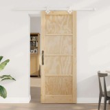 Ușă glisantă cu set de accesorii 78x202 cm din lemn masiv de pin