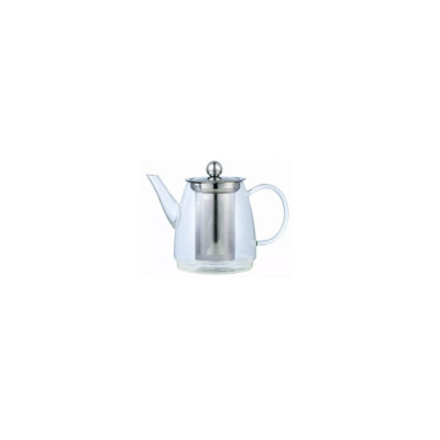 Infuzor din sticla, cu filtru si capac din inox, pentru ceai, 0.60L, Kinghoff foto