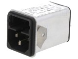 Conector Alimentare AC SCHURTER 6A 250VAC Soclu Tată C14 Cod 4301.6004