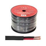 Cablu difuzor 2x1.5mmp rotund negru CCA LTC