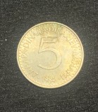 Moneda 5 dinari 1984 Iugoslavia, Europa