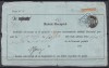 ROMANIA1862 LP 10 PRINCIPATELE UNITE EMISIUNEA I - 30 PARALE/RETUR RECIPISA SCRISOARE RECOMANDATA IASSY-MOLDOVA, Stampilat