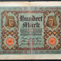 Bancnota istorica 100 MARK / MARCI - GERMANIA, anul 1920 *cod 26